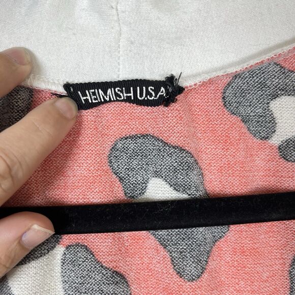 Hemish Women's Pink Leopard Print Button Down Cardigan Plus Size XL - Picture 3 of 4